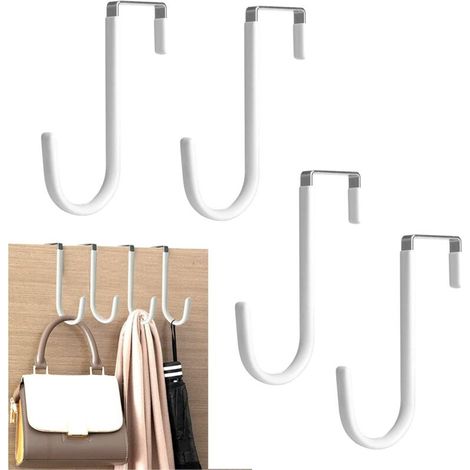 4er-Set Türhaken mit rutschfesten Pads – Kleider- und Handtuchhalter, Kinderzimmeraccessoire, platzsparend, schonend zu Türen & vielseitig