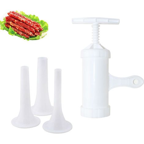 Entonnoir de remplissage pour saucisses, poussoir manuel en acier inoxydable pour charcuterie maison (1/2)