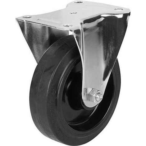 KIPP Bockrolle ohne Feststellsystem Ø 160 x 50 mm Gummi Stahl