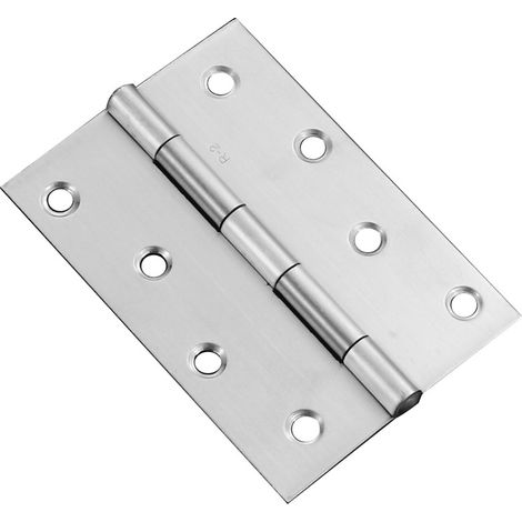 Charnière de Porte en Inox,2 Pcs Charnières De Porte Charnières Pliables Charnières Inox Épaisseur 3mm Paumelle,pour Portes massives intérieur (Silver,100X75mm) (1/5)