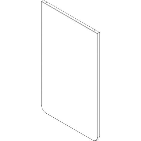 Ersatzteil 8738209427 Vorderwand Bo unten weiss (Glas) von BOSCH - 8738209427