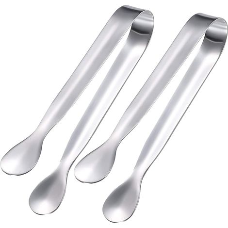 2 Pinces à Sucre,Acier Inoxydable,11cm,Design Ergonomique,Ustensile Buffet,Pour Glaçons et Bonbons (1/5)