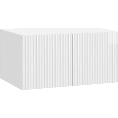 Wall-Mounted TV Cabinet High Gloss White 59.5 x 41 x 30 cm vidaXL