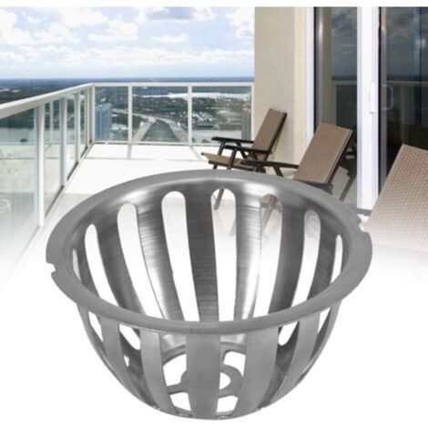 Le filtre en acier inoxydable (100 mm) bloque les feuilles, les graines et autres débris des gouttières, des siphons de sol et des balcons de jardin (1/3)