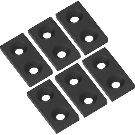 Lot de 10 embouts en alliage d'aluminium à double trou, adaptés aux machines-outils CNC à cadre profilé, noirs. (1/5)