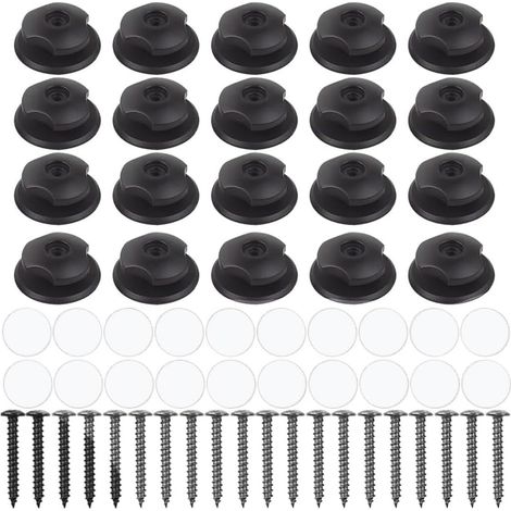 20 Pièces Attache Bache Remorque, Crochet Bache Remorque, Crochets Ronds pour Bâches De Remorques, Crochets en Plastique pour Bâche De Remorque, pour Bâches De Dossier Coffre Tous Véhicules (1/5)