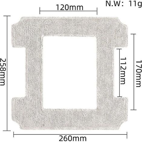 Pour le robot nettoyeur de vitres Winbot W1 Pro, remplacements de balai, accessoires de tampon de balai, pièces (1/3)