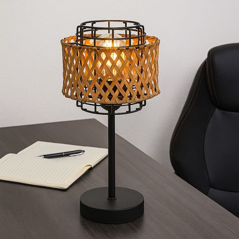 Globo - tischlampe - GINA - natürlich - metall - Ø 17cm - E27 - (1/5)