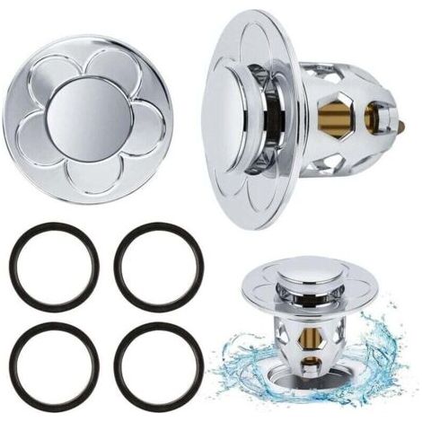 BUNTHAUS Stück Universal-Ablaufstopfen für Spülbecken (34–40 mm), inklusive Anti-Verstopfungsfilter, Badewannen- und Küchenspülen-Ablaufstopfen, Haarfilter – Abflussloch