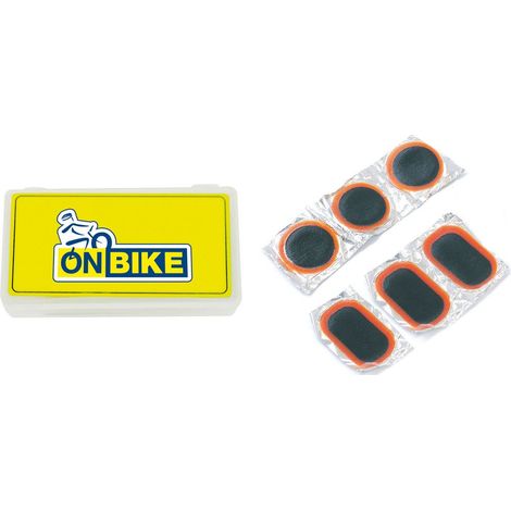 Set di sei pezze universali per riparazioni ruote bici (1/3)