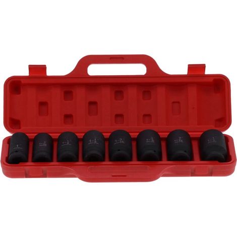 8 Pièces à Douille Hexagonale, clé à Chocs 3/4 Douilles à Chocs avec Boîte à Outils pour le Retrait de Vis, clé à Chocs à Chocs (1/5)