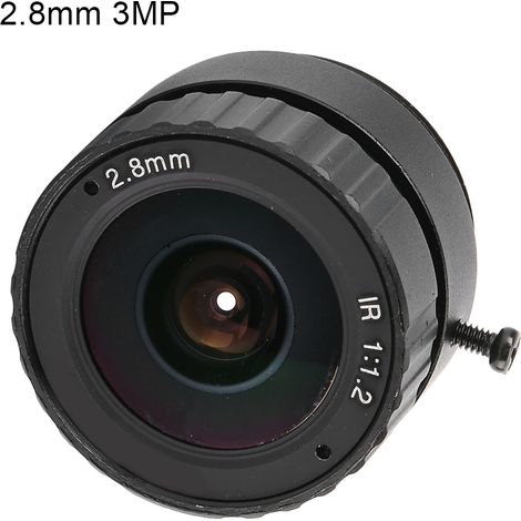 Objectif CCTV fixe 2.8mm 3MP HD F1.2 1/2.5 monture CS pour caméra de surveillance (1/5)