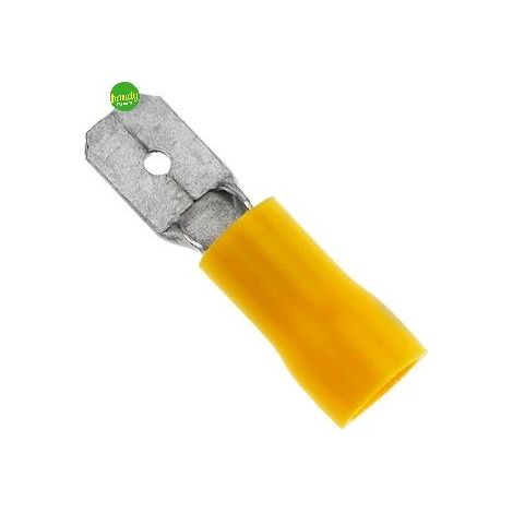 Capicorda Electraline maschio 6,35mm 10pz giallo