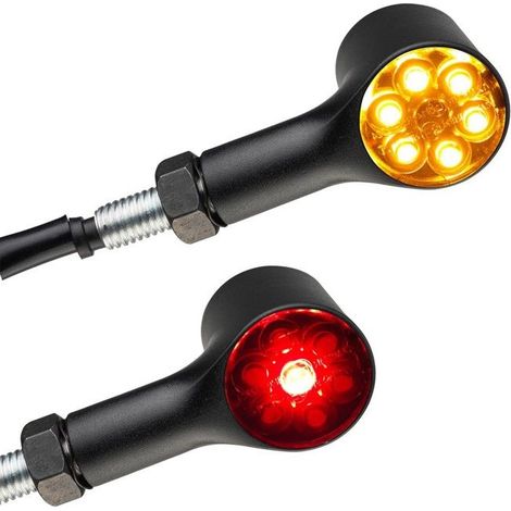 LED-Blinker 3 in 1 Motorrad mit E-Zeichen Bremslicht und Rücklicht BP1
