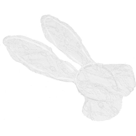 Serre-tête Oreilles de Lapin Blanc pour Femmes, Accessoire Cosplay Déguisement Fête Quotidien (1/5)