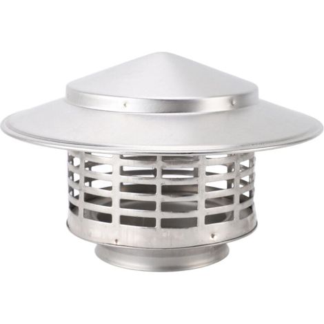 Tapa de lluvia para techo de 110 mm, cubierta de chimenea de acero inoxidable 201, tapas de chimenea para ventilación (1/4)
