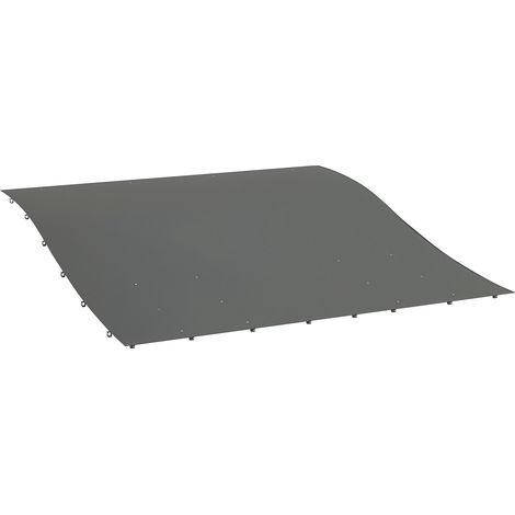 Telo di Ricambio per Pergola da Giardino 3x3 m con 16 Fori di Drenaggio, 297x297 cm, Grigio
