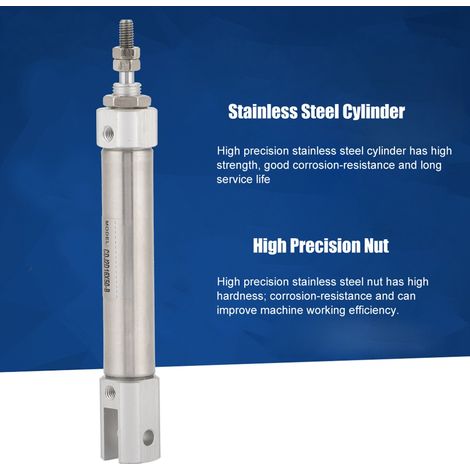 Cylindre pneumatique double effet en acier inoxydable CDJ2D16-50B, diamètre 16 mm, course 50 mm (1/5)