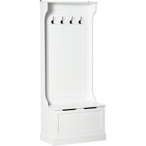 Meuble d’entrée 4 en 1 AYLEE effet bois vieilli