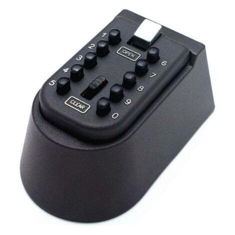 Clé Coffre-Fort, Combinaison Key Lock Box, Mur extérieur Les clés Coffre-Fort sécurité pour la Maison de Rechange 10.5X4.8X6.5cm (Noir) (1/5)