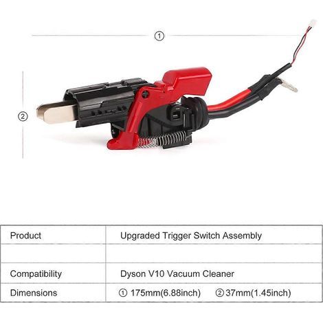 Ensemble interrupteur de déclenchement pour aspirateur V10 SV12, pièces de rechange améliorées pour bouton d'alimentation() (1/4)