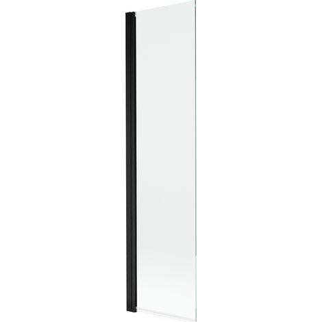 Mexen – Paroi de douche 1-volet 50 x 150 cm – Verre trempé transparent – Finition noire – Ajustement largeur – Joint élastomère – 8A90500017000 (1/4)