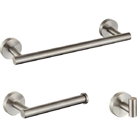 Badaccessoires-Set CHARLES aus gebürstetem Edelstahl