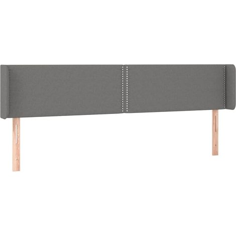 Maison Exclusive - Cabecero de tela gris oscuro 203x16x78/88 cm (1/5)