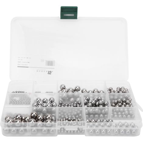 520 billes en acier inoxydable assorties pour assemblage de roulements industriels et outils de meulage (1/5)