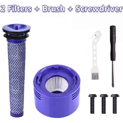 Accessoires Bonacell pour aspirateur sans fil Dyson V7/V8 : 2 filtres, brosse, vis et tournevis. (1/5)
