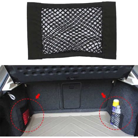 Filet de rangement élastique pour coffre, dossier de siège arrière de voiture Renault Duster, Laguna, Megane 2, 3, Logan, Captur, Clio Saab 9-3, 9-5, 93, MG 3, ZR (1/4)