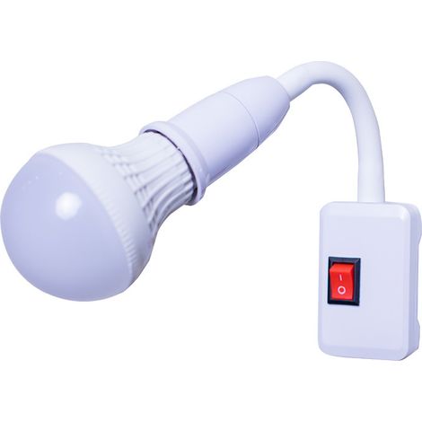Adaptateur de douille en silicone pour ampoules LED, douille universelle E27 (norme UK/EU) avec interrupteur.