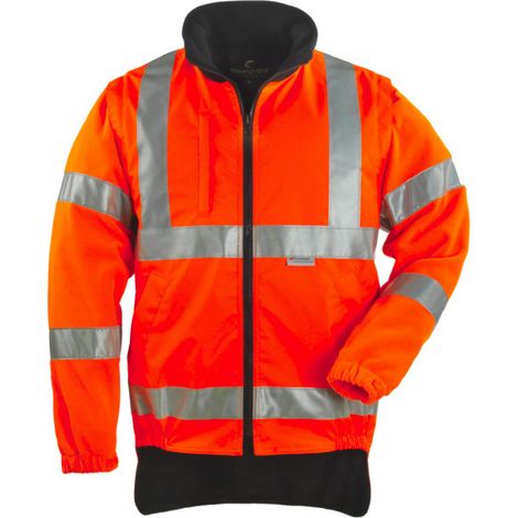 Coverguard – Veste de travail polyester Hi-Way orange – Manches amovibles 3M – Taille XXL – Coutures étanchées et col montant contrasté (1/8)