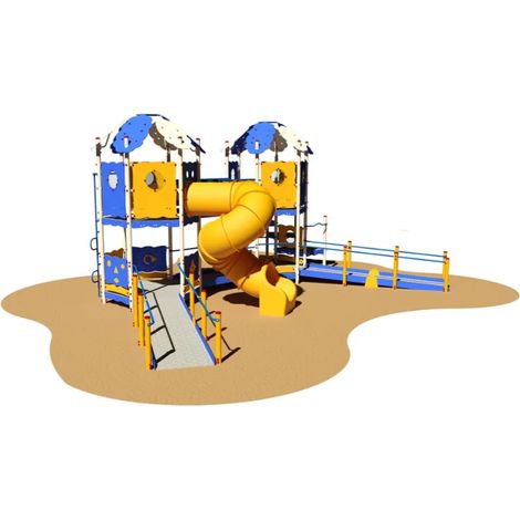 Optimus Village 993 2 tourelles 2 toboggans pont 20 utilisateurs espace 1250x1475cm - 1 Kg (1/3)