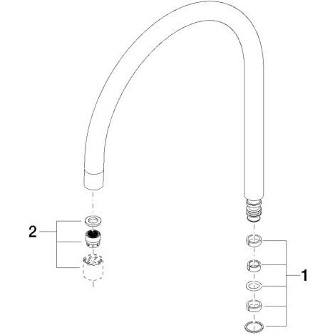 Dornbracht 90282222602-06 Bec Pièces de rechange