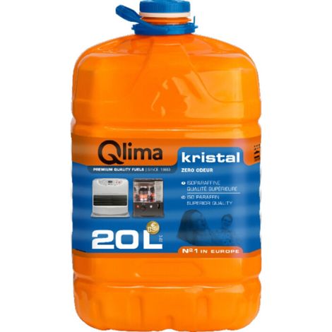 Combustible Qlima Kristal 20 L – Isoparaffine de haute qualité – Inodore – Point d'inflammabilité supérieur à 70°C – Qualité A+++