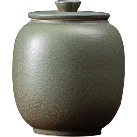 Lata de té de cerámica, estilo vintage, para té, café, azúcar, especias, dulces (1/5)
