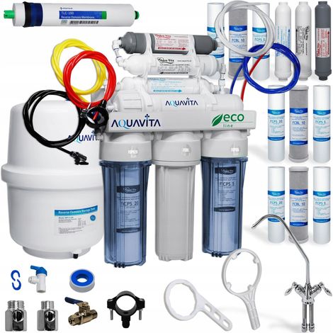 Osmoseur domestique 7 étapes de filtration RO7 AQUA VITA BIO + 3 jeux de cartouches (12 pièces)