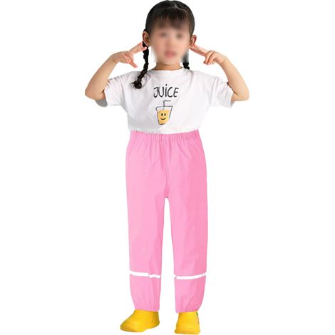 Pantalons de pluie réfléchissants imperméables et légers pour garçons et filles