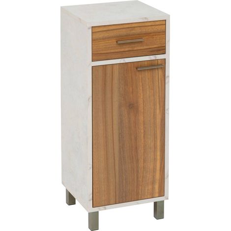 Base a 1 anta e 2 piani effetto legno e marmo come - 5five