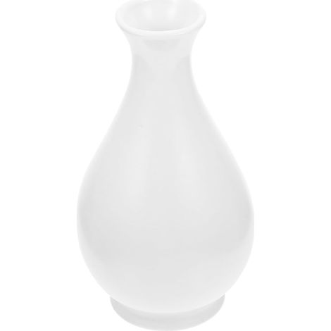 Vase Design Artistique en Céramique Blanc Rond Créatif et Surface Lisse Facile à Manipuler pour Décoration de Bureau et Salle de Bain (1/5)