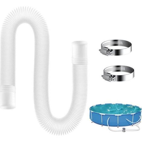 Tuyau De Remplacement Piscine - Diamètre 3 2 Cm - Compatible Pompe Filtration 330 530 1000 Gph - Longueur 1 5 M (1/4)