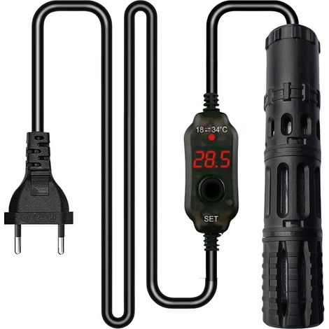 Mini Chauffage Aquarium 25W Submersible avec Affichage Numérique et Contrôleur Externe, Chauffage pour Aquarium Betta, Adapté aux Réservoirs d'Eau Douce jusqu'à 10L, Idéal pour Tortues et Poissons (1/5)