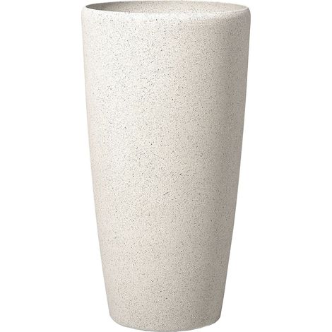 Maceta de flores beige alto 75 x ø 39 cm accesorio moderno minimalista interior exterior Abdera