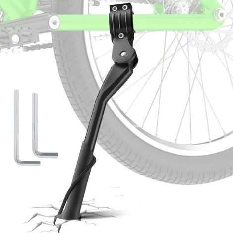 Béquille de Vélo Réglable Hauteur 24-29 Pouces - Fond Antidérapant Silicone pour VTT Vélos Électriques Randonnée Ville (1/5)