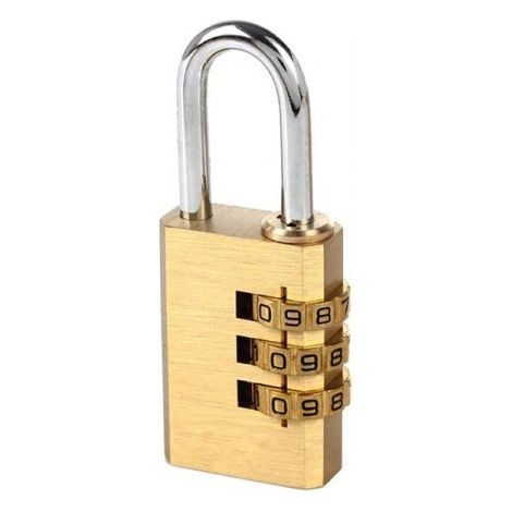 Lucchetto A Combinazione A 3 Cifre Altezza Anello 20mm Per Valigia Zaino Armadietto Casetta