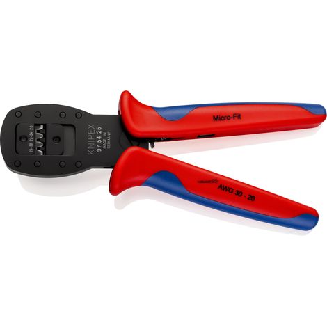 KNIPEX 97 54 25 Pinza per mini-connettori crimpaggio parallelo per connettori della serie Micro-Fit di Molex LLC con manici multicomponente brunita 190 mm (1/4)