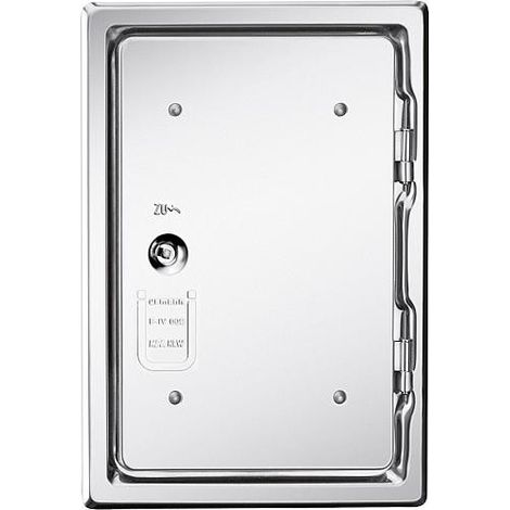 porte de cheminee en inox fermeture 4 pans type K 14/4 E V2A, 15/30 cm