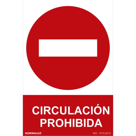 Cartello vietato "circolazione vietata" (pvc 0,7mm) 30x40cm