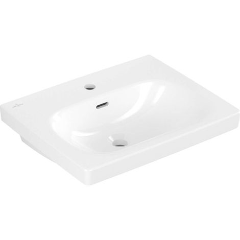 Villeroy & Boch Skyla - Lavabo 55x45 cm, avec trop-plein, trou pour robinetterie, blanc alpin 5A515501 (1/3)